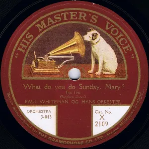 Pochette de What Do You Do Sunday, Mary? / Iris de Paul Whiteman and His Orchestra