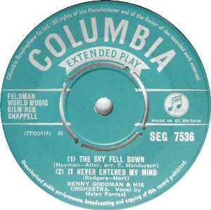 Pochette de The Sky Fell Down de Benny Goodman and His Orchestra
