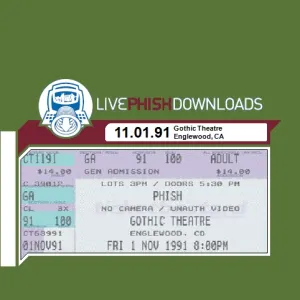 Pochette de 1991-11-01: Gothic Theatre, Englewood, CA, USA de Phish