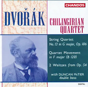 Pochette String Quartet no. 13 in G major, op. 106 / Quartet Movement in F major, B 120 / 2 waltzes from op. 54