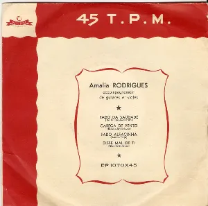 Pochette de Fado da saudade / Cabeça de vento / Fado alfacinha / Disse mal de ti de Amália Rodrigues