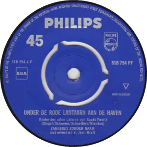 Pochette de Onder de rode lantaarn aan de haven / Neem mij met je mee de Zangeres Zonder Naam