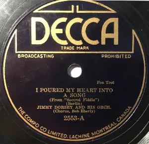 Pochette de I Poured My Heart Into a Song / An Old Fashioned Tune Always Is New de Jimmy Dorsey and His Orchestra