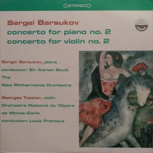 Pochette de Concerto for Piano no. 2 / Concerto for Violin no. 2 de Sir Adrian Boult - Philharmonia Orchestra - Louis Frémaux - Orchestre philharmonique de Monte‐Carlo