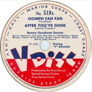 Pochette de Oomph Fah Fah / After You’ve Gone / I’ve Got the World on a String / Yeah‐Man (Amen) de The Benny Goodman Sextet - Woody Herman and His Orchestra