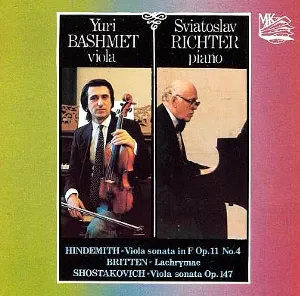 Pochette Hindemith: Viola Sonata in F major, op. 11 no. 4 / Britten: Lachrymae / Shostakovich: Viola Sonata, op. 147
