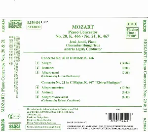 Pochette Piano Concertos No.20, K.466 & No.21, K.467