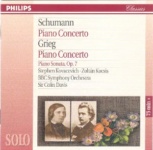 Pochette Schumann: Piano Concerto in A minor op. 54 / Grieg: Piano Concerto in A minor op. 16 / Piano Sonata in E minor op. 7