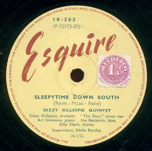Pochette de Sleepytime Down South / One More Blues de Dizzy Gillespie Quintet