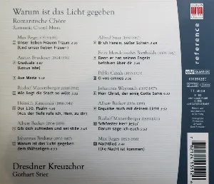 Pochette de Warum ist das Licht gegeben de Dresdner Kreuzchor