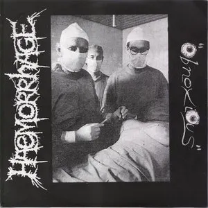 Pochette de Obnoxious / Thy Horned God de Haemorrhage