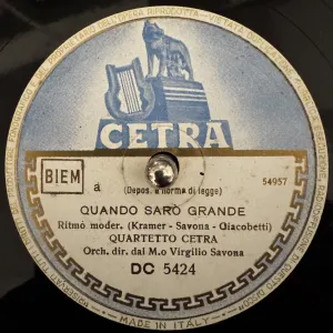 Pochette de Quando sarò grande / Serafino (aveva un sifolo) de Quartetto Cetra