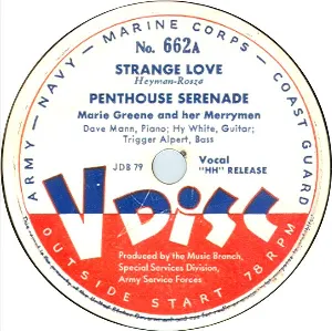 Pochette de Strange Love / Penthouse Serenade / I Dreamt I Dwelt in Marble Halls / St. Louis Blues de The V‐Disc All Stars
