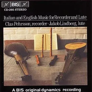 Pochette de Italian and English Music for Recorder and Lute de Jakob Lindberg