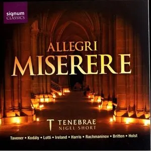 Pochette de Miserere de Nigel Short - Gregorio Allegri - Tenebrae