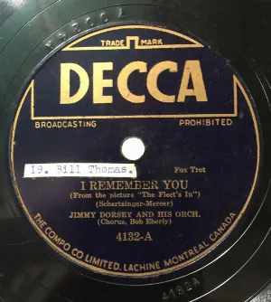 Pochette de I Remember You / If You Build a Better Mousetrap de Jimmy Dorsey and His Orchestra