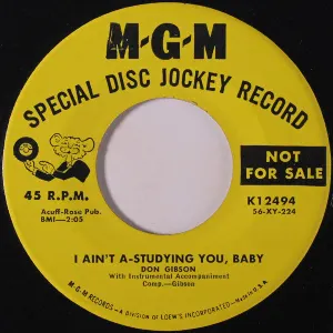 Pochette de I Ain’t A‐Studying You, Baby de Don Gibson