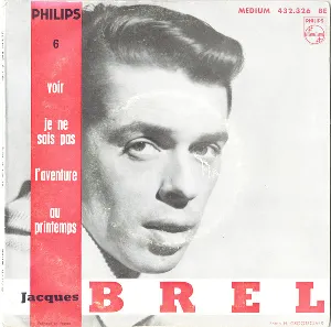 Pochette de 6 : Je ne sais pas de Jacques Brel