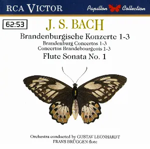 Pochette Brandenburg Concertos nos. 1-3 / Flute Sonata no. 1