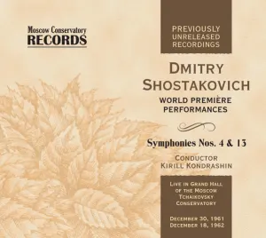 Pochette de Symphonies Nos. 4 & 13 de Dmitri Shostakovich - Moscow Philharmonic Orchestra