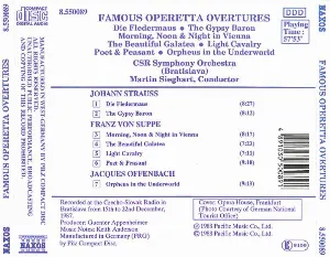 Pochette Famous Operetta Overtures