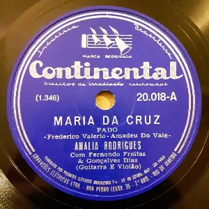 Pochette de Maria da Cruz / Saudades de ti de Amália Rodrigues