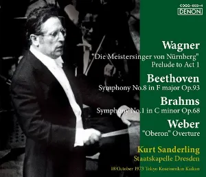 Pochette de Wagner "Die Meistersinger von Nurnberg" Prelude to Act 1; Beethoven Symphony No.8 de Ludwig van Beethoven - Staatskapelle Dresden - Carl Maria von Weber - Johannes Brahms - Richard Wagner - Kurt Sanderling