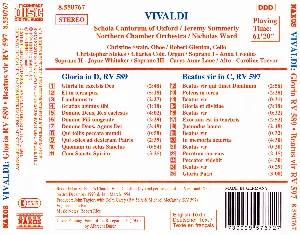 Pochette de Gloria, RV 589 / Beatus vir, RV 597 de Antonio Vivaldi