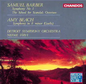 Pochette Barber: Symphony No. 1 / The School for Scandal Overture / Beach: Symphony in E minor (Gaelic)