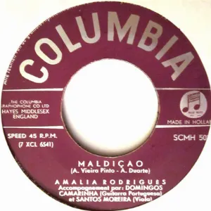 Pochette de Maldição / Vamos os dois para a farra de Amália Rodrigues