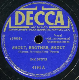 Pochette de Shout, Brother, Shout / It Isn't a Dream Anymore de The Ink Spots
