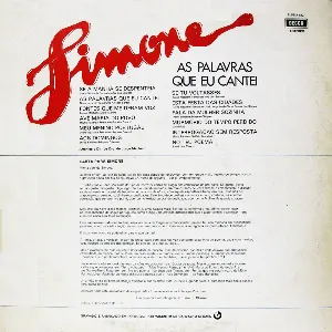 Pochette de As palavras que eu cantei de Simone de Oliveira