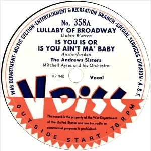 Pochette Lullaby of Broadway / Is You Is or Is You Ain’t Ma’ Baby / Some of These Days / How Ya Gonna Keep ’em Down on the Farm