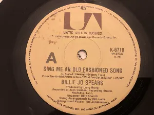 Pochette de Sing Me an Old Fashioned Song / Love Let Me Down de Billie Jo Spears