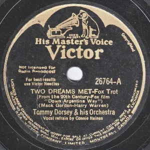 Pochette de Two Dreams Met / When You Awake de Tommy Dorsey and His Orchestra