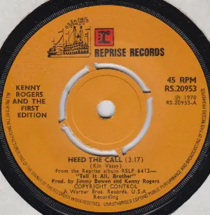 Pochette de Heed the Call / A Stranger in My Place de Kenny Rogers & The First Edition