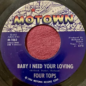 Pochette Baby I Need Your Loving / Call on Me