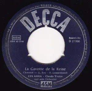 Pochette de La Gavotte de la Reine de Lys Assia