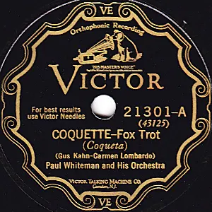Pochette de Coquette / Dolly Dimples de Paul Whiteman and His Orchestra