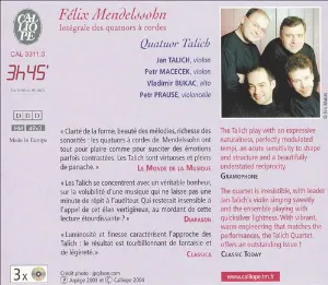 Pochette Mendelssohn: Intégrale des quatuors à cordes