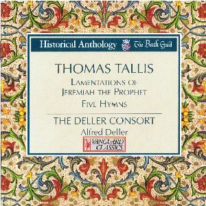 Pochette de Lamentations of Jeremiah the Prophet / Five Hymns de Alfred Deller - Deller Consort - Thomas Tallis
