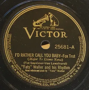 Pochette de I'd Rather Call You Baby / Our Love Was Meant to Be de Fats Waller and His Rhythm