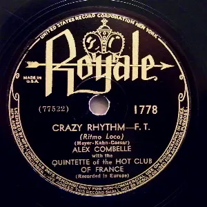 Pochette de Blue Drag / Crazy Rhythm de Alix Combelle - Quintette du Hot Club de France