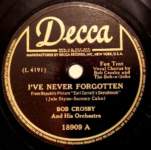 Pochette de I’ve Never Forgotten / Five Minutes More de Bob Crosby and His Orchestra
