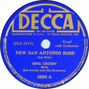 Pochette de New San Antonio Rose / It Makes No Difference Now de Bing Crosby - Bob Crosby and His Orchestra