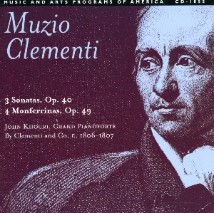 Pochette de 3 Sonatas, op. 40 / 4 Monferrinas, op. 49 de Muzio Clementi