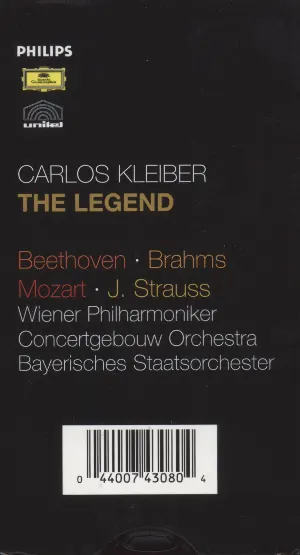 Pochette de Carlos Kleiber - The Legend de Ludwig van Beethoven - Bayerisches Staatsorchester - Johann Strauss - Koninklijk Concertgebouworkest - Wolfgang Amadeus Mozart - Johannes Brahms - Wiener Philharmoniker