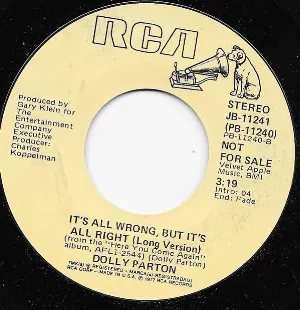 Pochette de It’s All Wrong, but It’s All Right de Dolly Parton