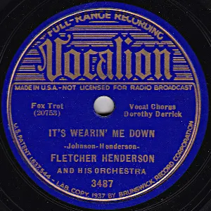 Pochette de It's Wearin' Me Down / Rhythm of the Tambourine de Fletcher Henderson and His Orchestra