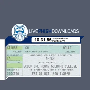 Pochette de 1986-10-31: Sculpture Room, Goddard College, Plainfield, VT, USA de Phish